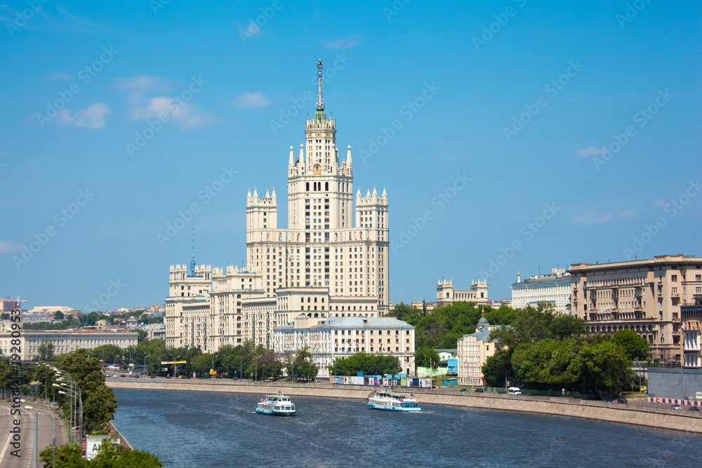 Stalin high-rise building on Kotelnichesky quay in Moscow. Stalin high-rise building on Kotelnichesky quay in Moscow.