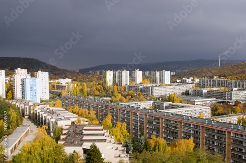 Canvas Print habitation in fall