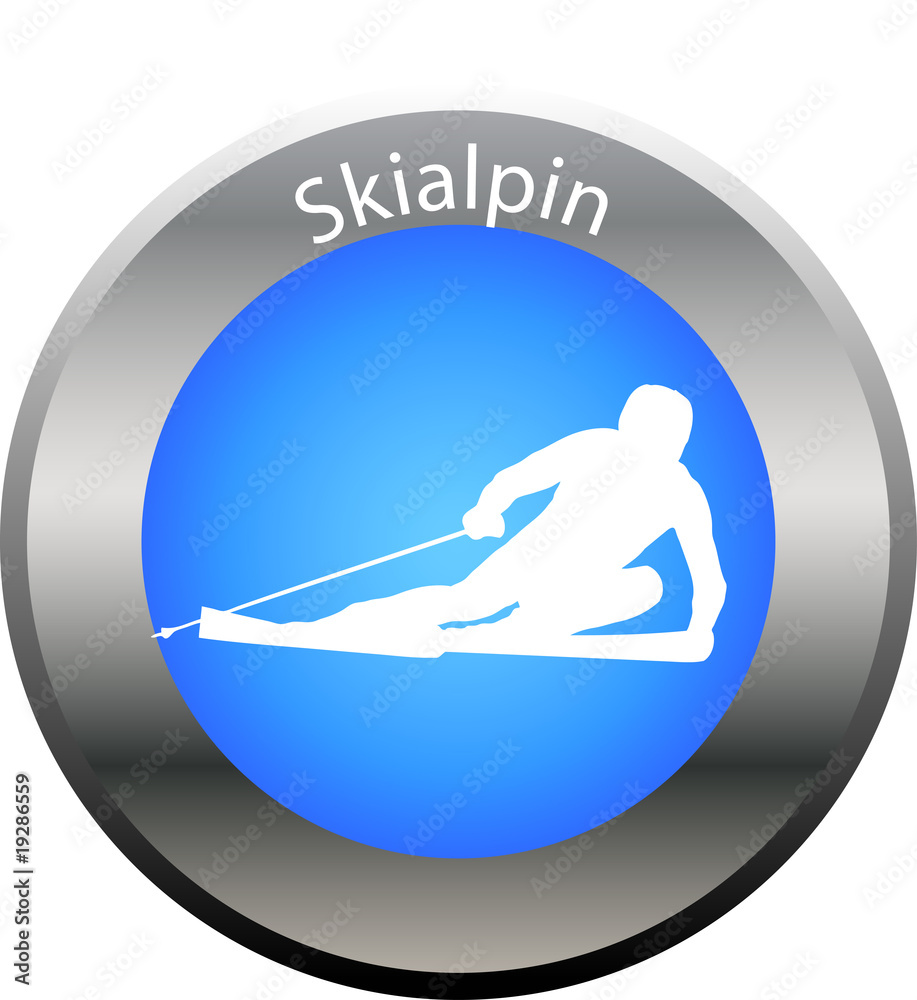 button winterspiele skialpin - obrazy, fototapety, plakaty 