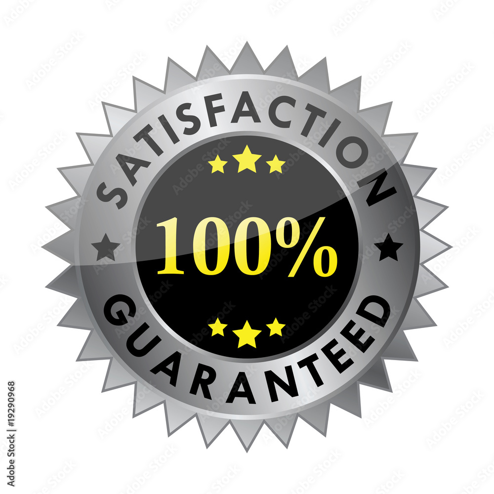 100% satisfaction guaranteed label (vector) 100% satisfaction guaranteed label (vector)