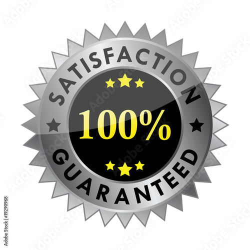 100% satisfaction guaranteed  label (vector)