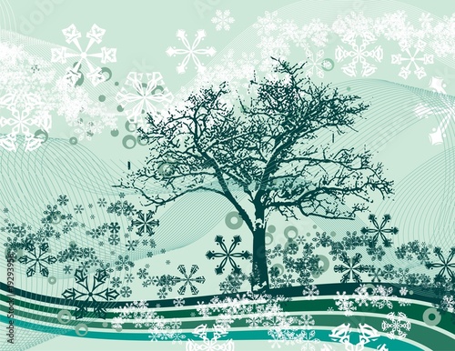 Fototapeta Naklejka Na Ścianę i Meble -  Winter Tree Background