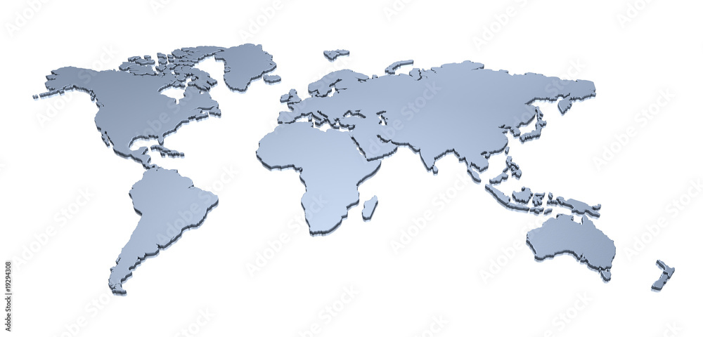 Obraz premium World Map 3D