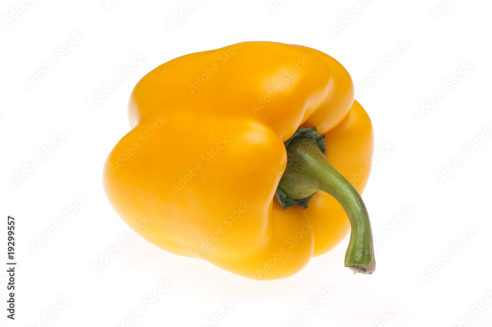 yellow capsicum in white background yellow capsicum in white background