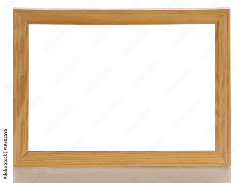 blank wooden picture frame with reflection blank wooden picture frame with reflection