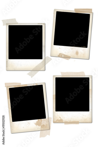 Empty vintage photo frames