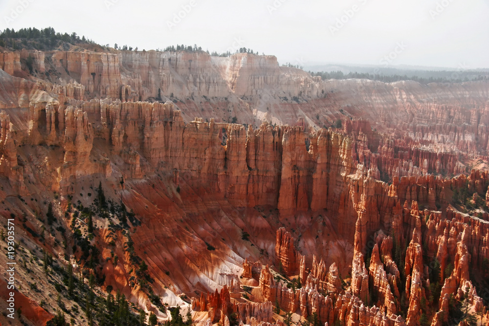 View on the valley. Slopes of Bryce canyon. Utah. USA