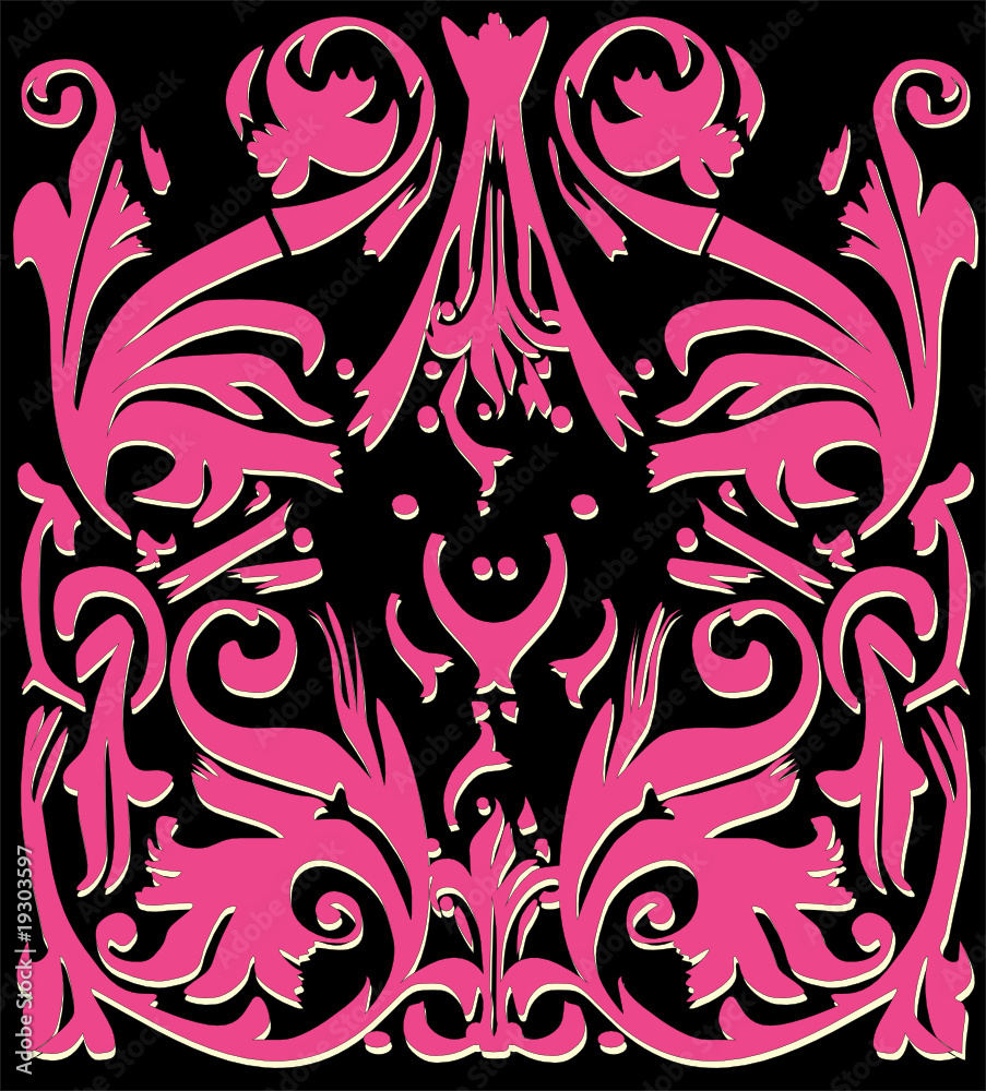 black and pink plant simple ornament black and pink plant simple ornament