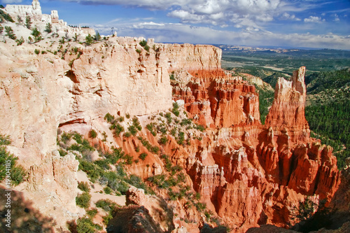 View on the valley. Slopes of Bryce canyon. Utah. USA