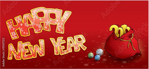 happy new year greeting card