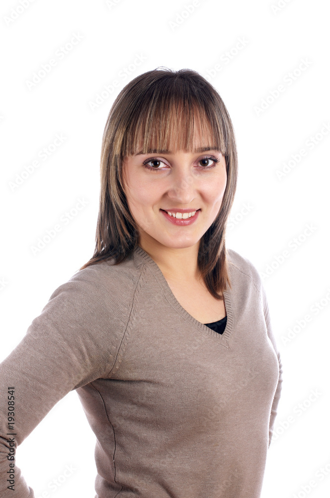 young female isolated on white young female isolated on white