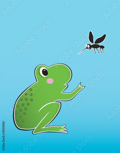 frog and mosquito