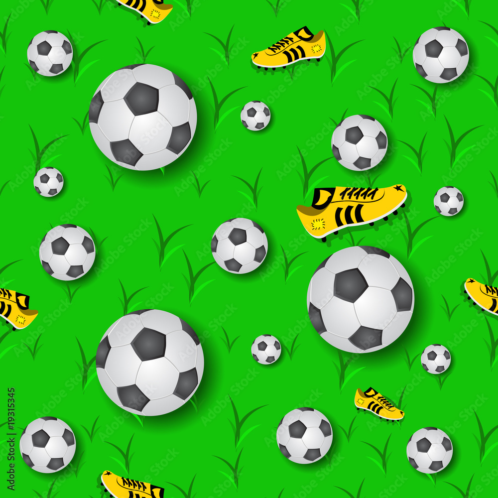 Naklejka premium Fottball Seamless Pattern