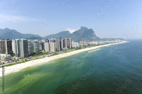 Aerial view Barra da Tijuca beach  Rio de Janeiro photo