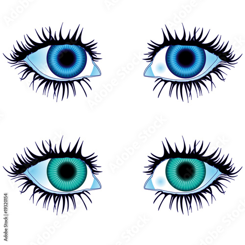 Eyes colored blue