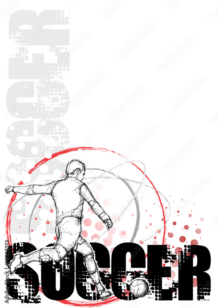 soccer circle poster background 2