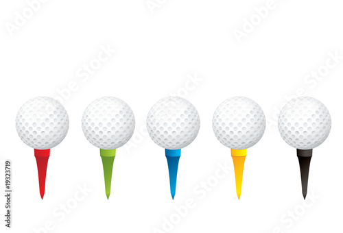 golf balls and tees