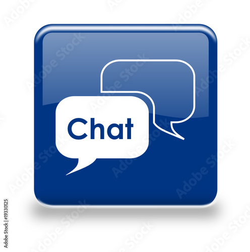 Button Chat blue