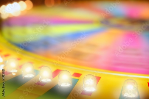 Canvas Print Blurry colorful glow gambling roulette