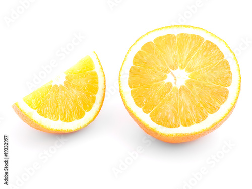 ripe orange isolated