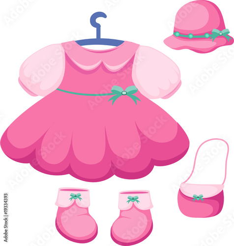 hanging dress girl and accessories
