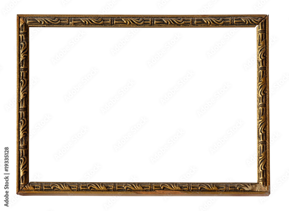 Naklejka premium antyczna złota ramka na zdjęcia