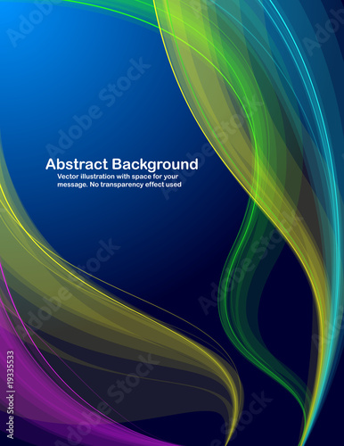 Abstract  colorful transparent waves