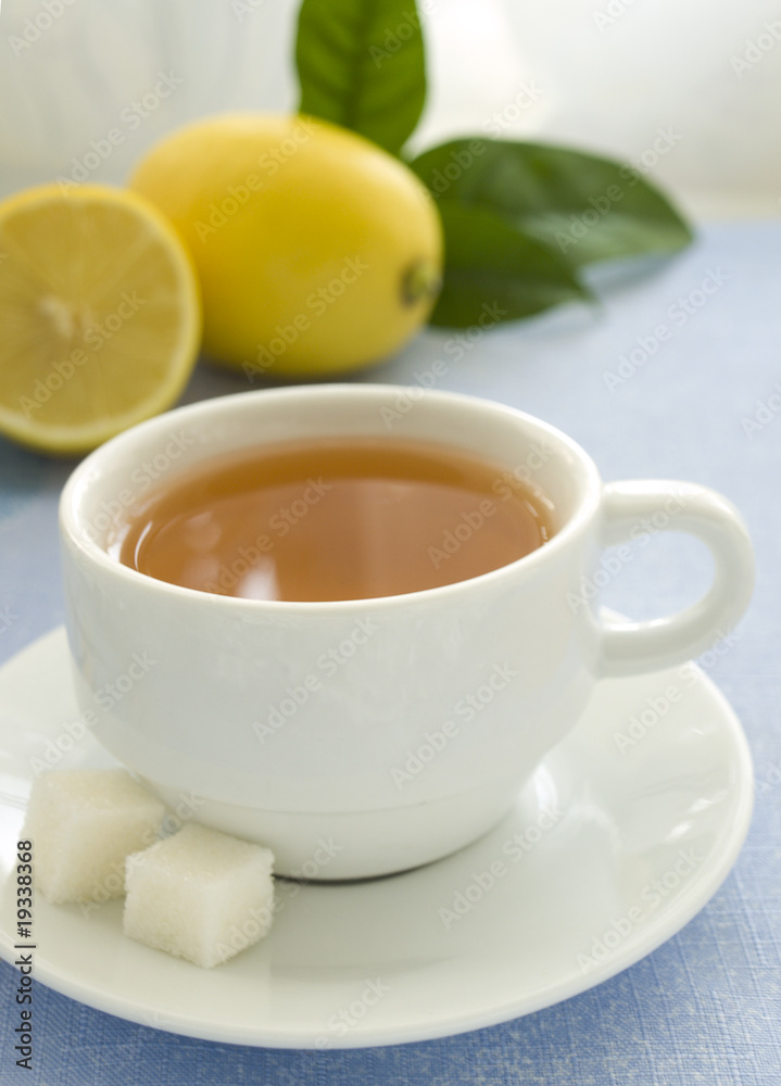 Cup of tea and lemons Cup of tea and lemons