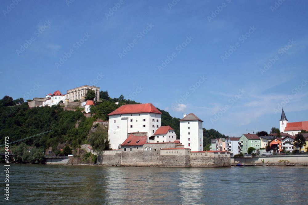 Passau: Veste Unterhaus und Veste Oberhaus an der Donau