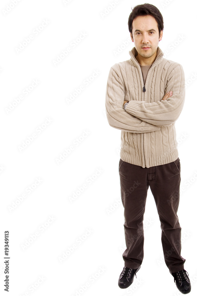 young casual man full body in a white background young casual man full body in a white background