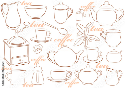 Crockery for tea and coffee