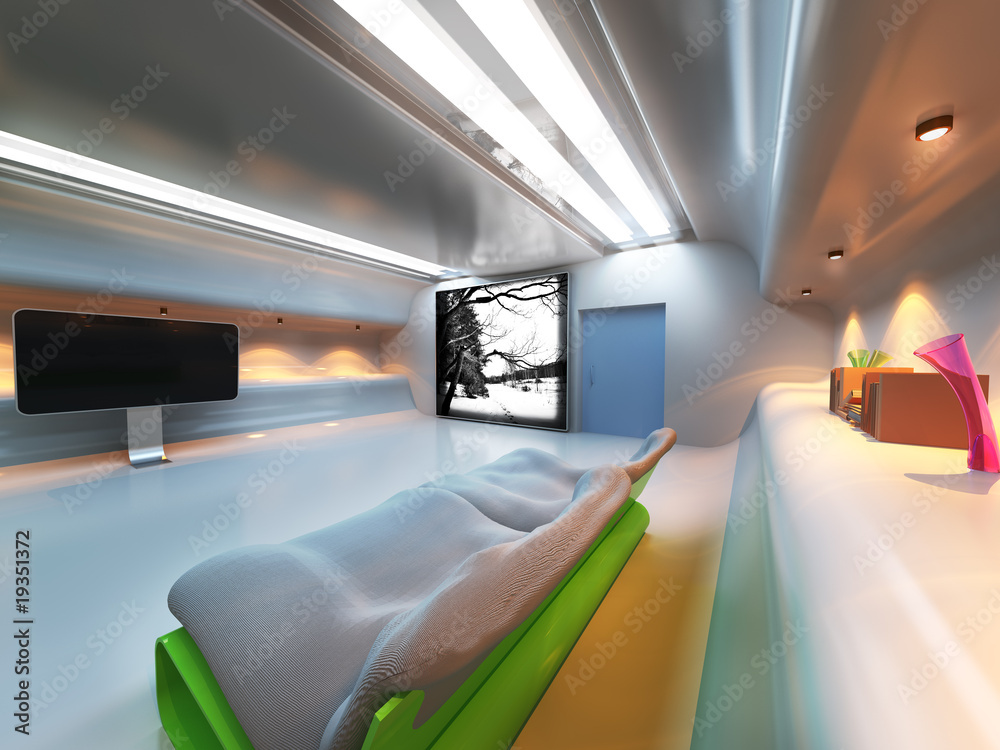 Futuristic modern interior Futuristic modern interior