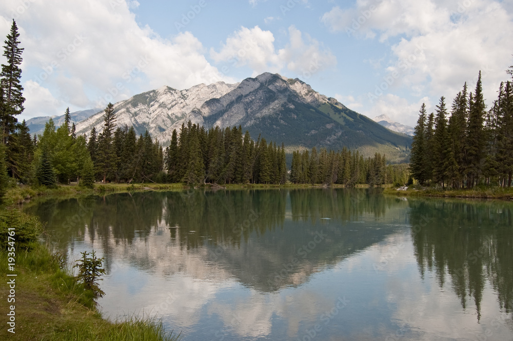 Bow River at Banff downtown, Alberta, Canada