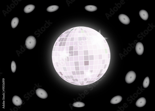 Discokugel grau