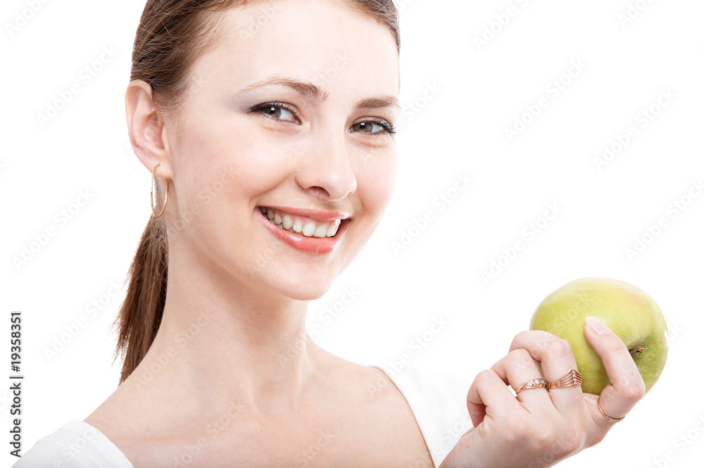 girl with apple girl with apple