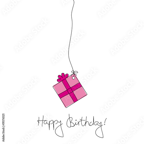 Geschenk rosa "Happy Birthday!"