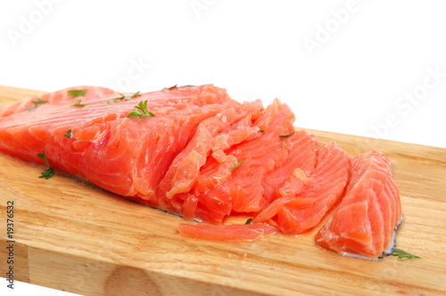 Fresh salmon steak
