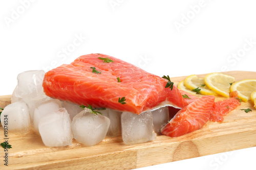 Fresh salmon steak