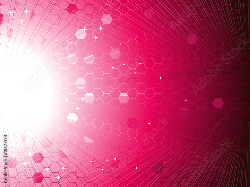 Abstract futuristic pink background vector with burst