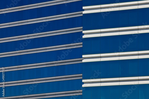 Blue glass wall