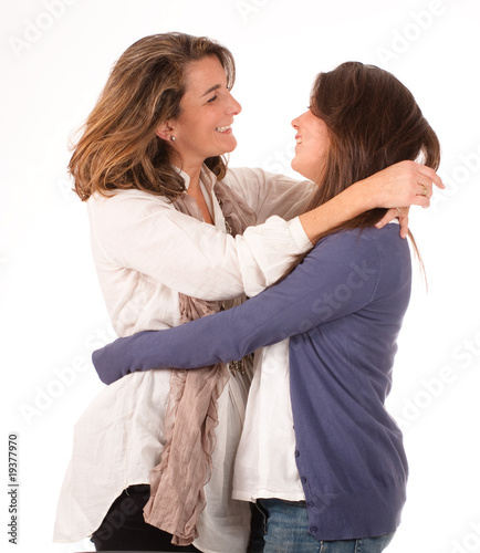 Mom and daughter happiness