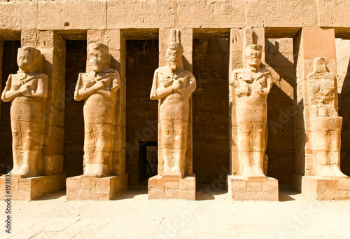the statues in Karnak temple complex, Egypt