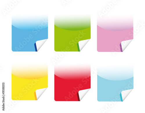 set of web stickers