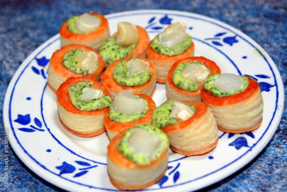 Feuilletés aux noix de St Jaques Feuilletés aux noix de St Jaques