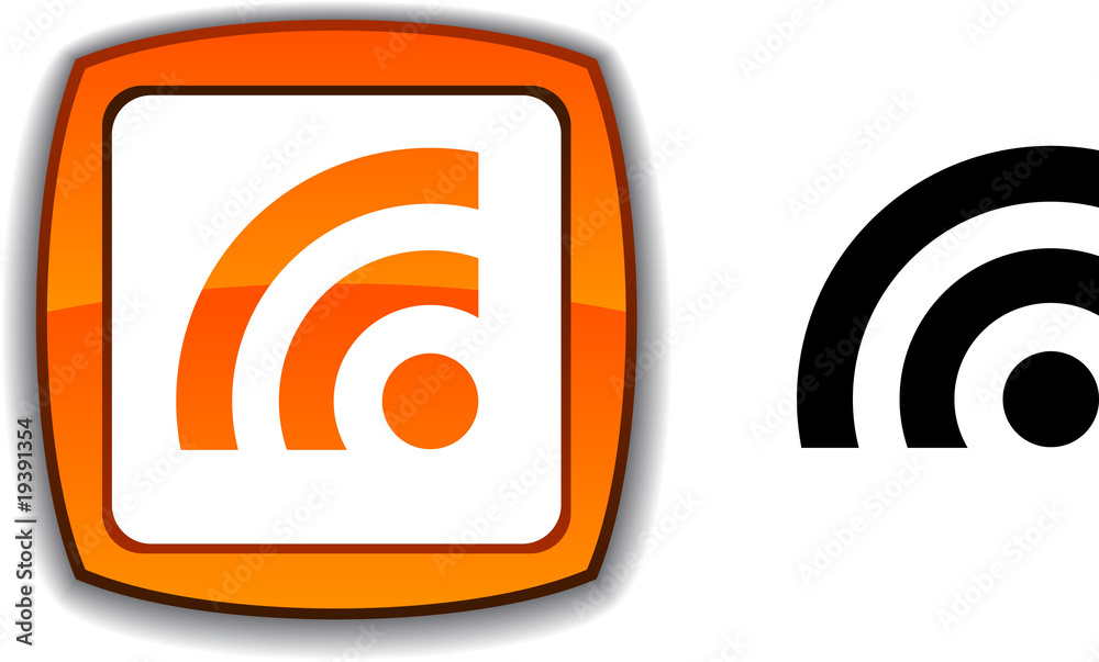 Rss button. Rss button.
