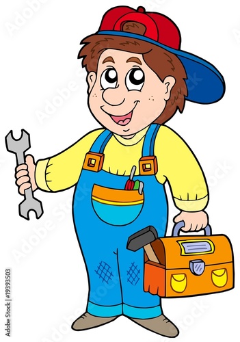 Cartoon serviceman