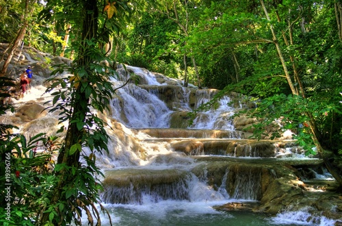 Fototapeta Jamaica - Dunn River Waterfalls (Landmark)