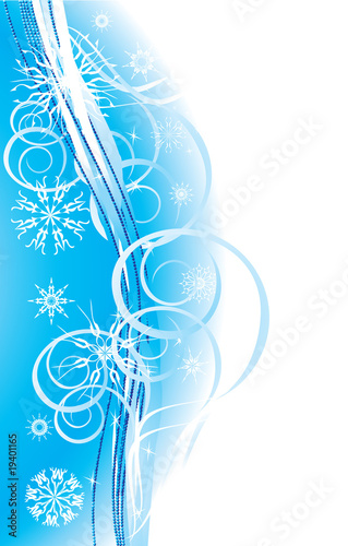 Snowflakes. Romance Christmas background. Vector