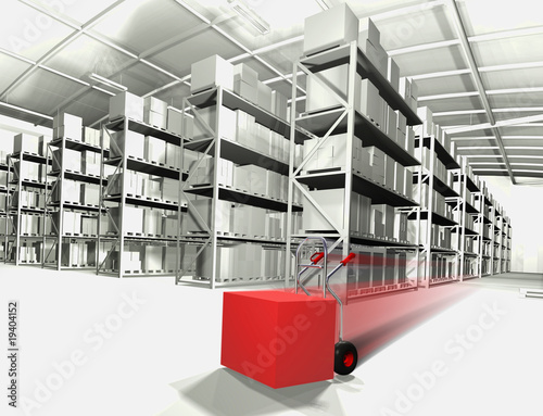 store with red box moving