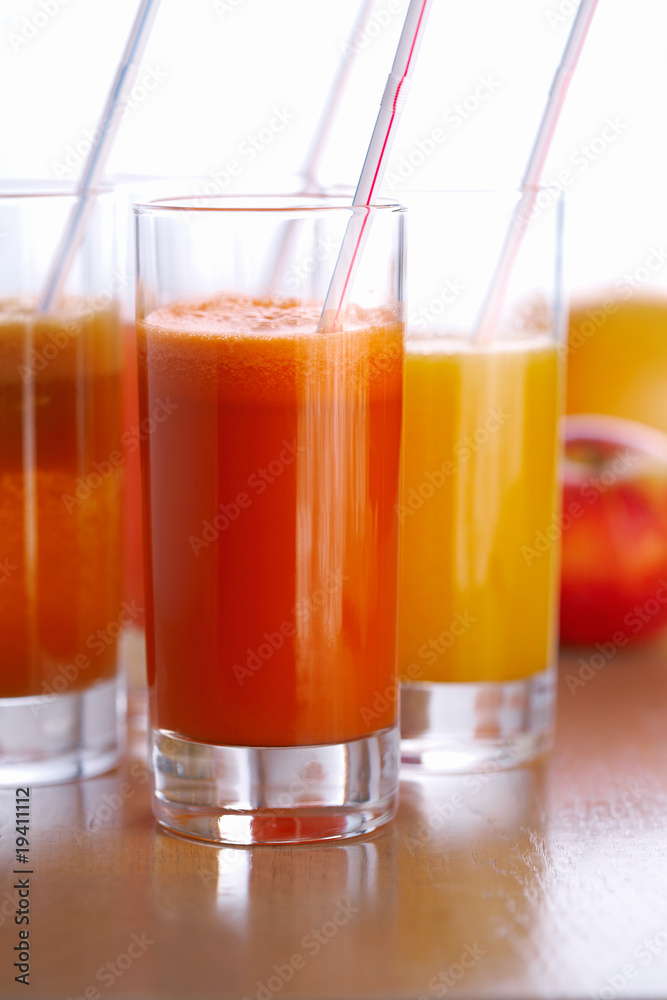 Juice in Glasses. Juice in Glasses.